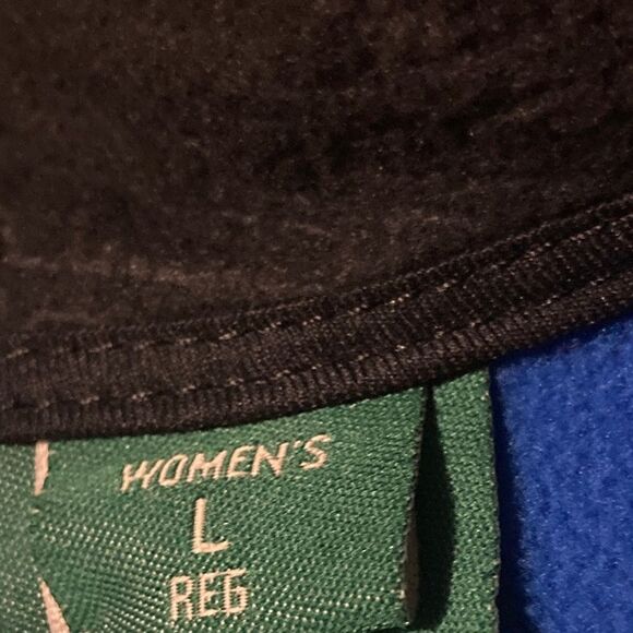 L.L.Bean Women’s Full Zip /2 Color Blue Sweatshirts Size L - Picture 8 of 8